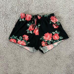 EUC Floral Black Women's Shorts Small
